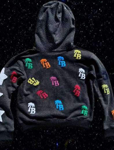 Y2k "WHO CARES? GET SOME MONEY" Graphic Hoodie